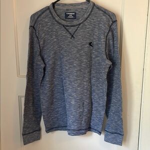 Express Waffle Knit Sweater in Heathered Gray